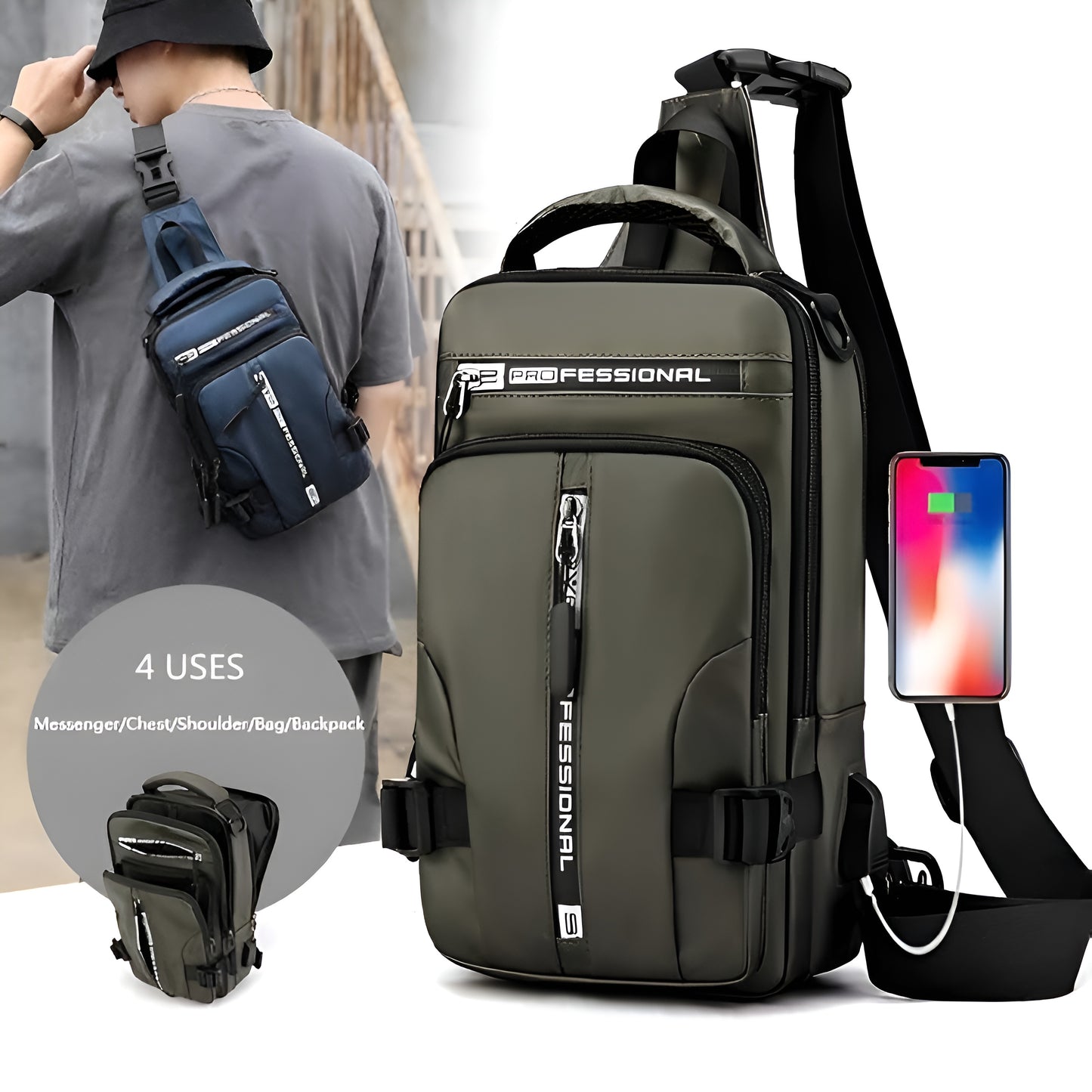 Smart Sling Bag for Men & Women – Stylish, Durable & Multi-Functional