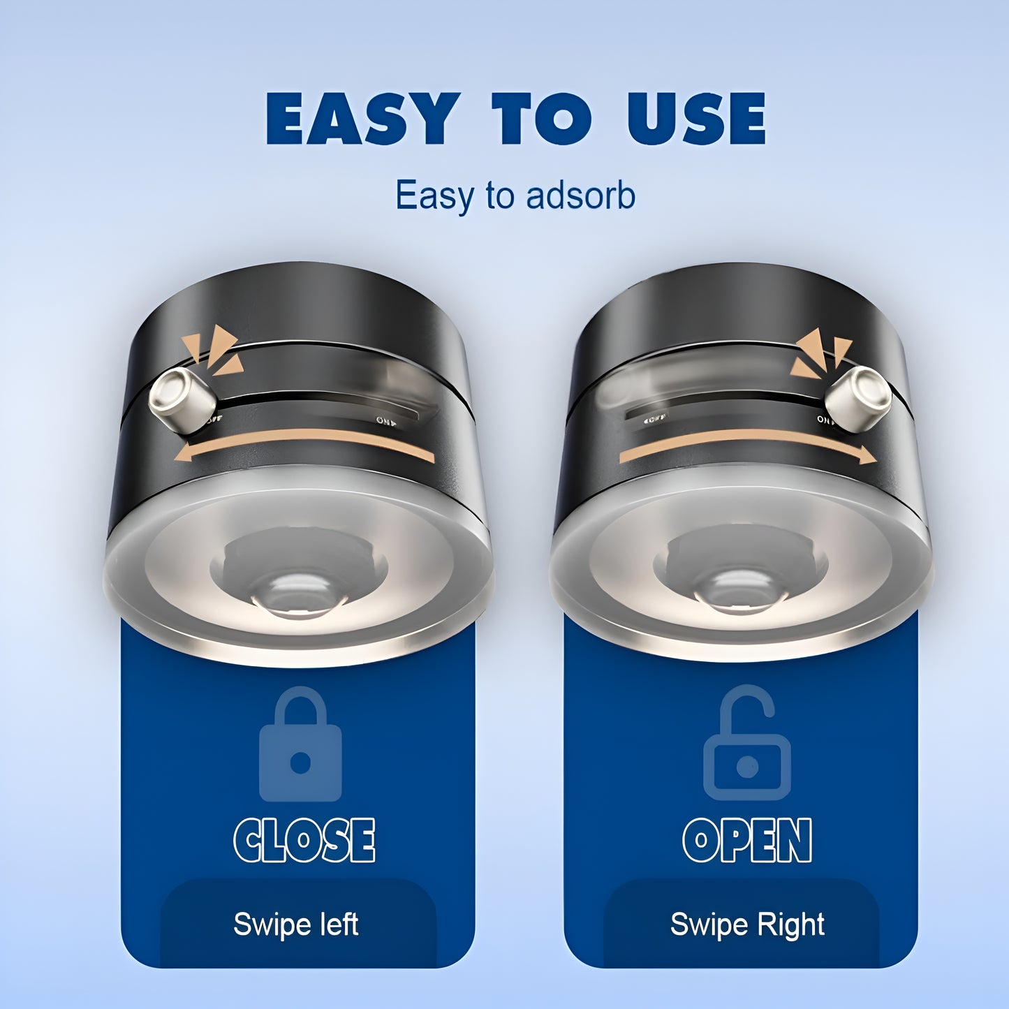 Vacuum Magnetic Suction Phone Holder – 360° Rotatable Car & Desk Mount