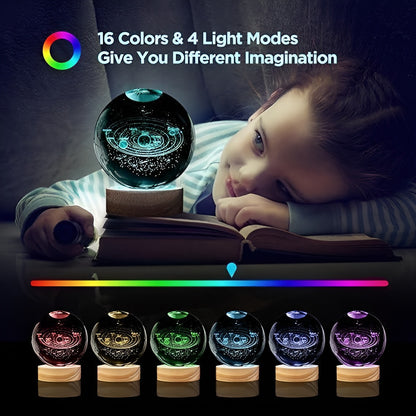 3D Crystal Lamp Ball – Galaxy Night Light.