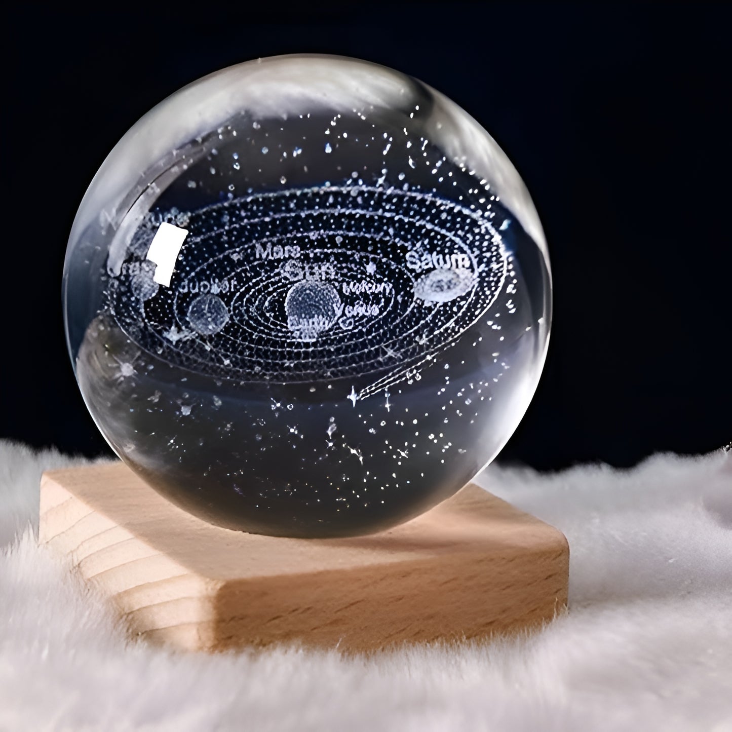 3D Crystal Lamp Ball – Galaxy Night Light.