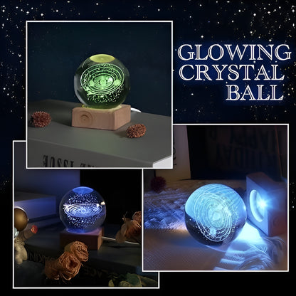 3D Crystal Lamp Ball – Galaxy Night Light.